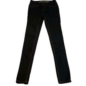 Wax Jeans Dark Wash Mid Rise Skinny Jeans Junior’s Size 1